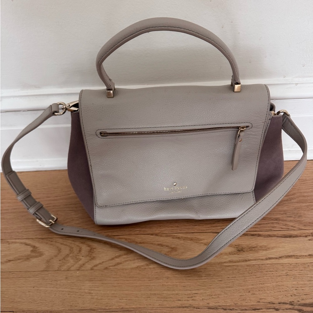 Kate Spade Taupe and Brown Satchel